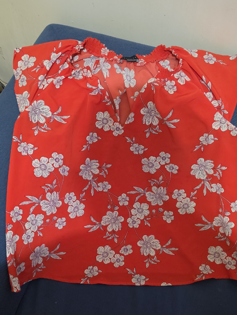 Sanctuary Red Floral Peasant Blouse